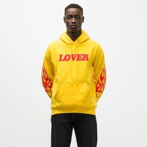 Bianca Chandon Yellow Lover Hoodie with Flames
